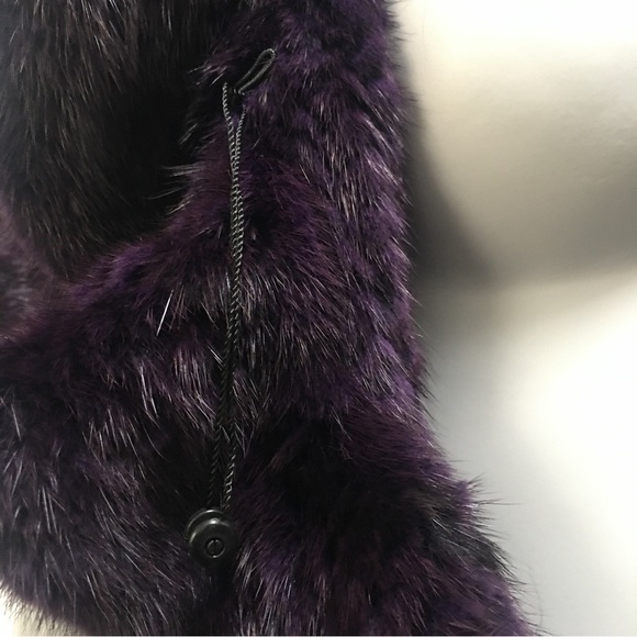 Purple Fur Shall / Cape - Picture 2 of 4